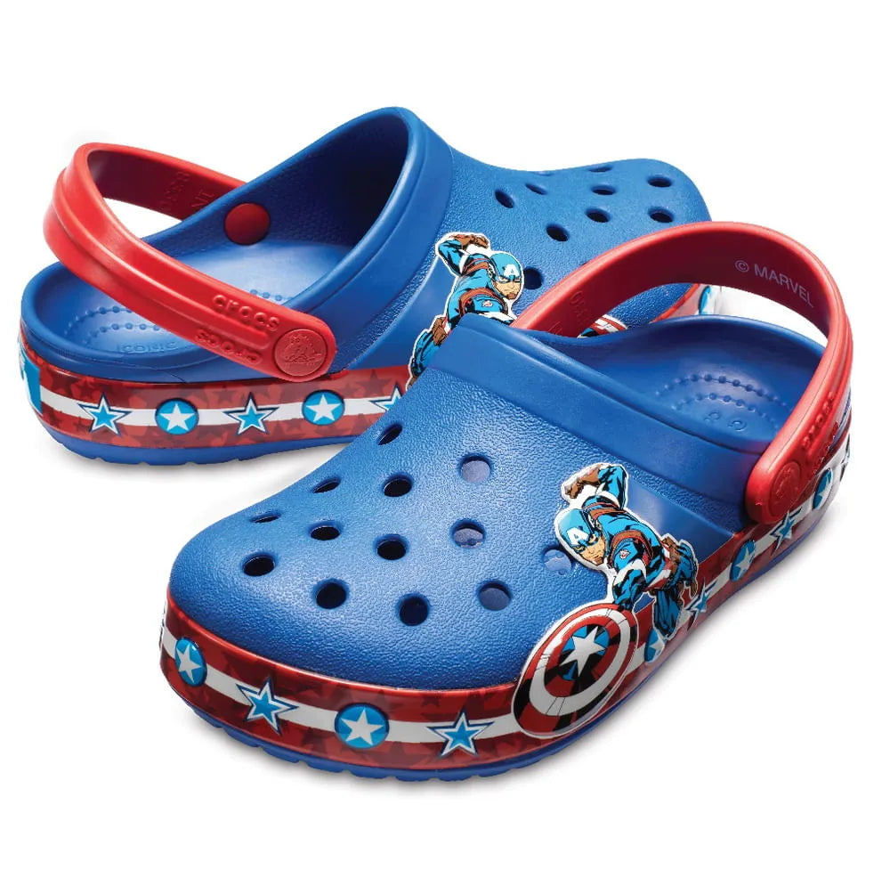 Sandália Crocband Clog Capitão América Kids